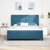 vidaXL Cama tipo Box Spring Azul Oscuro 200 x 180 cm Terciopelo