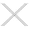 vidaXL Patas para mesa de comedor en forma de X (2 unidades), color blanco, 90 x (72-73) cm, acero
