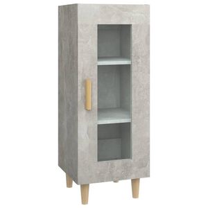 vidaXL Aparador de madera contrachapada gris hormig&oacute;n 34,5x34x90 cm