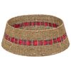 vidaXL Collar para &aacute;rbol de Navidad Redondo Natural Di&aacute;m. 60 x 22 cm