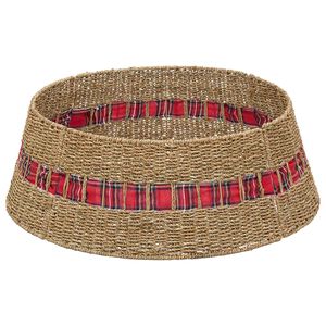 vidaXL Collar para &aacute;rbol de Navidad Redondo Natural Di&aacute;m. 60 x 22 cm
