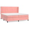 vidaXL Cama box spring con colch&oacute;n terciopelo rosa 200x200 cm