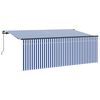 vidaXL Toldo retr&aacute;ctil Azul y 400 x 200 cm Poli&eacute;ster y Aluminio