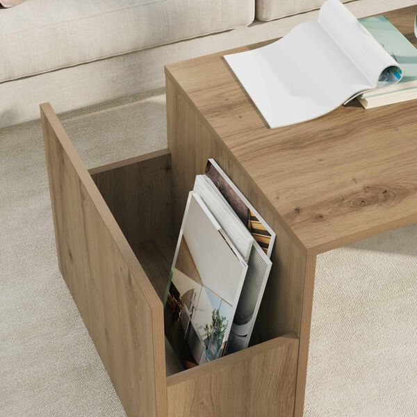 vidaXL Mesa de Caf&eacute; Roble artesanal 90 x 45 x 35 cm