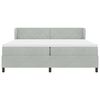 vidaXL Cama tipo Box Spring Gris claro 200 x 200 cm Terciopelo