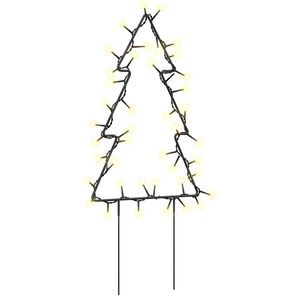 vidaXL &Aacute;rbol de Navidad lde uces con estacas 3 uds 50 LED 30 cm