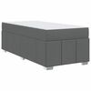 vidaXL Estructura de cama con colchón Gris oscuro 90 x 190 cm tela