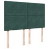vidaXL Cama box spring con colch&oacute;n terciopelo verde oscuro 140x200 cm