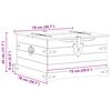 vidaXL Caja de almacenamiento 78 x 78 x 45 cm Madera de pino macizo