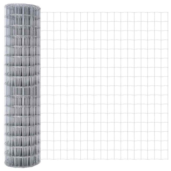 vidaXL Cerca Euro Plateado 1.2 x 10 m