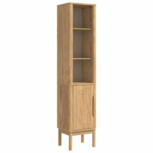 vidaXL Mueble de ba&ntilde;o alto FLORO Marr&oacute;n cera 35 x 30 x 160 cm