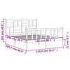 vidaXL Estructura de cama de matrimonio con cabecero madera maciza
