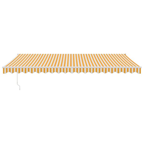 vidaXL Toldo retr&aacute;ctil autom&aacute;tico amarillo y blanco 5x3 m