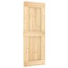 vidaXL Puerta corredera con herrajes madera maciza de pino 80x210 cm