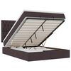 vidaXL Estructura cama otomana colch&oacute;n tela marr&oacute;n oscuro 140x190cm