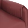 vidaXL Sill&oacute;n de masaje elevable cuero sint&eacute;tico rojo tinto