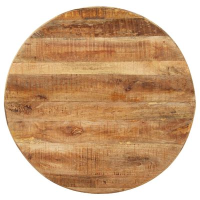 vidaXL Mesa de comedor madera de mango rugosa redonda 100x100x75 cm