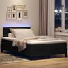 vidaXL Cama Box Spring LED con colch&oacute;n Negro 120 x 190 cm Terciopelo