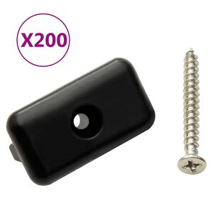 vidaXL Clips de plataforma con tornillos 200 uds pl&aacute;stico acero inox