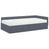 vidaXL Estructura de Cama Esquina con Colch&oacute;n 2 pcs Gris Terciopelo