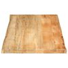vidaXL Tablero de mesa borde natural madera maciza mango 110x60x3,8 cm