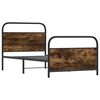 vidaXL Estructura de cama sin colch&oacute;n 90x200 cm madera roble ahumado
