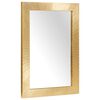 vidaXL Espejo de ba&ntilde;o Montada en la pared Dorado 50 x 2,5 x 70 cm