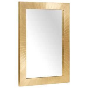 vidaXL Espejo de ba&ntilde;o Montada en la pared Dorado 50 x 2,5 x 70 cm