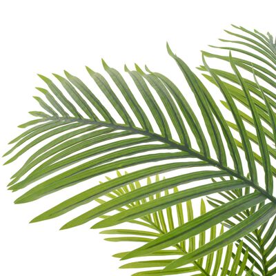 vidaXL Planta artificial palmera con macetero 120 cm verde