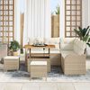 vidaXL Conjunto de sofá de jardín 8 pcs Beige ratán sintético