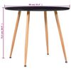 vidaXL Mesa de comedor MDF negro y color roble 90x73,5 cm