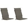 vidaXL Cojines para Sillas de Respaldo Alto en 2 Piezas GEMERT 2 pcs