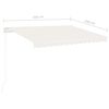 vidaXL Toldo retr&aacute;ctil manual con LED color crema 350x250 cm