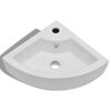vidaXL Lavabo con rebosadero blanco 45x32x12,5 cm