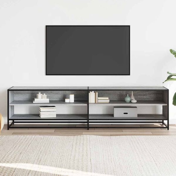 vidaXL Mueble de TV madera de ingenier&iacute;a gris Sonoma 180,5x40x46 cm