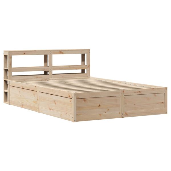vidaXL Estructura de cama con cabecero madera maciza pino 140x200 cm