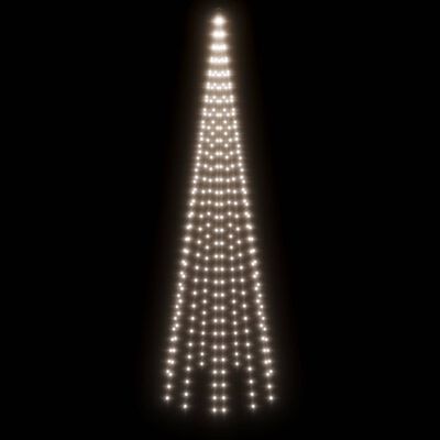 vidaXL Árbol de Navidad en asta de bandera 310 LED blanco frío 300 cm