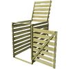 vidaXL Cobertizo para contenedor de basura de madera impregnada 240 L