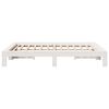 vidaXL Estructura de cama sin colch&oacute;n madera de pino blanco 135x190 cm