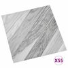 vidaXL Tableros de Suelo 55 pcs Gris 5,11 m&sup2; PVC