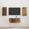 vidaXL Conjunto de mueble de TV Montaje en la pared 2 pcs Madera vieja