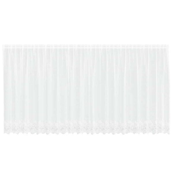 vidaXL Cortina de Encaje con cortinas Floral 140 x 500 cm Poli&eacute;ster