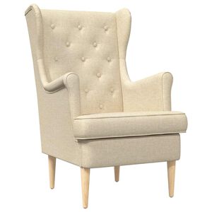 vidaXL Sill&oacute;n Crema Tela