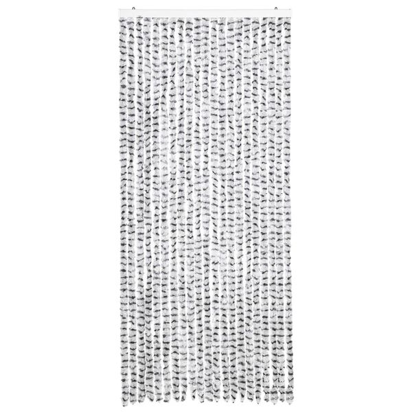vidaXL Cortina mosquitera de chenilla gris claro y oscuro 90x220 cm