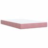 vidaXL Cama box spring con colch&oacute;n terciopelo rosa 120x190 cm