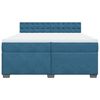 vidaXL Cama box spring con colch&oacute;n terciopelo azul 200x200 cm