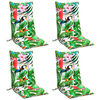 vidaXL Cojines de silla con respaldo alto 4 uds tela Oxford multicolor