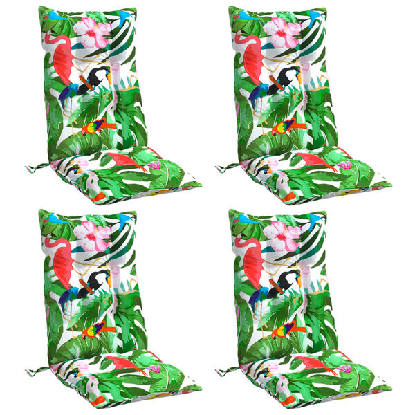 vidaXL Cojines de silla con respaldo alto 4 uds tela Oxford multicolor