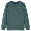 Sudadera infantil verde oscuro melange 128
