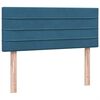 vidaXL Cama box spring con colch&oacute;n terciopelo azul oscuro 120x210 cm